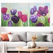 Tulipanes morados - 140 x 70 xm