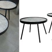 Set Duo madera simil Piedra - 60 x 43 cm y 46 x 55 cm